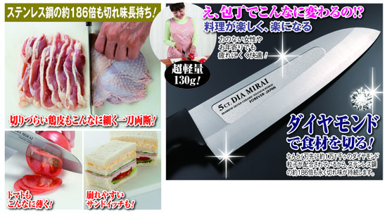 ５カラットダイヤ未来3D包丁